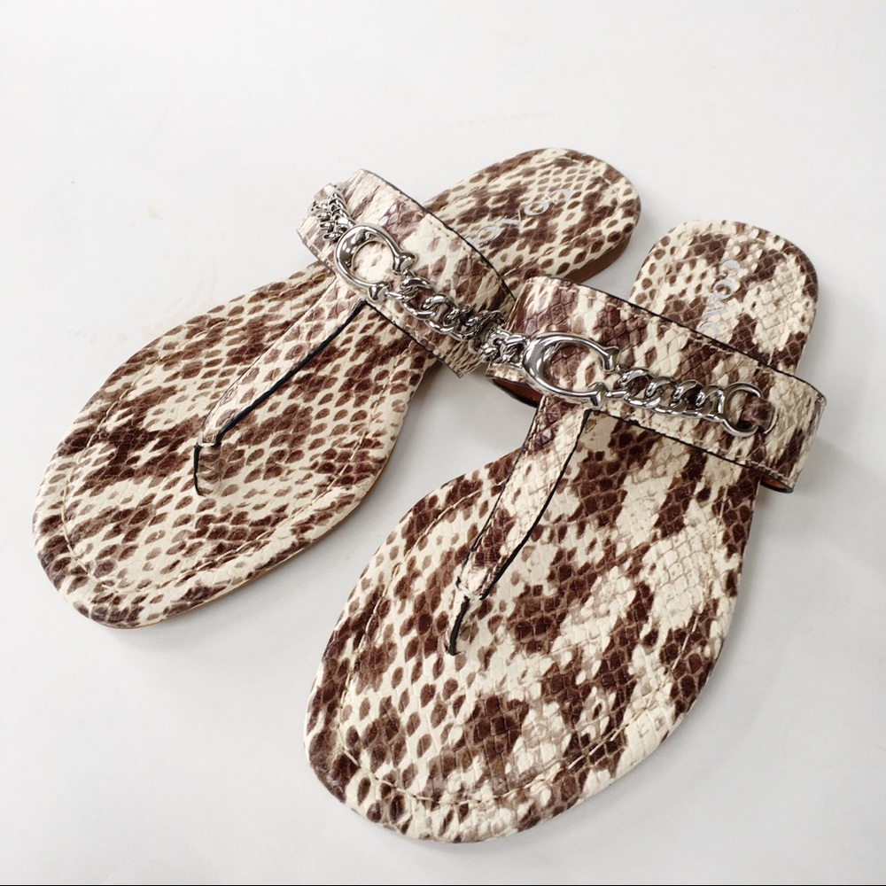 Coach ‘Jaclyn’ Sandal | Python Print | FG3816 Size 7.5 New - Picture 5 of 12
